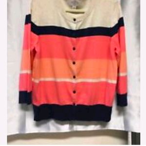 Korean Striped Cotton Cardigan🌸🧡✨