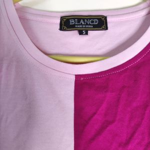 Pink Color block Oversized Tshirt 🌸