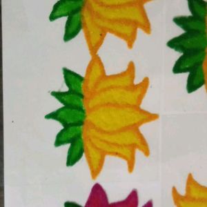 Handmade Ready Real Rangoli Lotus Patch