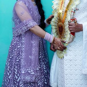 Beautiful Lavender Colour Net Lehnga