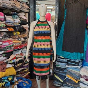 Crochet Multicolour Dress