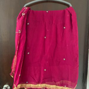 Saree Georgette Rose Color