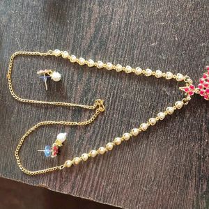 Rajwadi Pearl Necklace Set