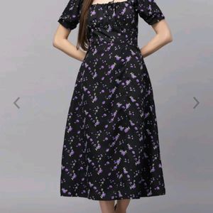 aayu - Floral crepe A-line midi dress