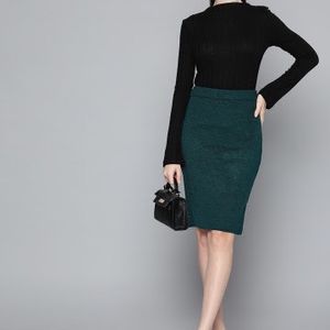 Teal Blue Chemistry Pencil Skirt