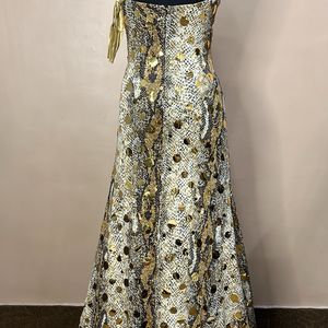 Golden Ruched Gown