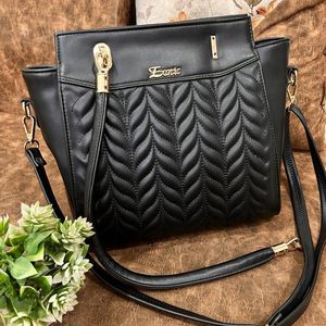 Exotic Women Black Hand Bag Extra Spacious Bag