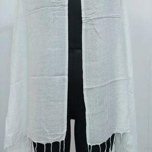 Rayon Plan white stole 28*72