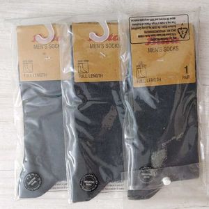 Bata New Socks Combo-3 Formal Wear Colour (Grey).