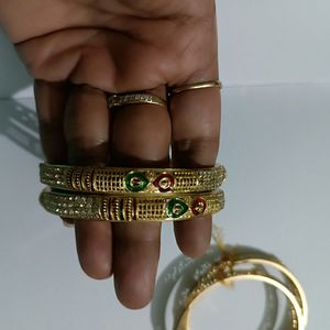 Micro Gold Polish Bangles 3pair