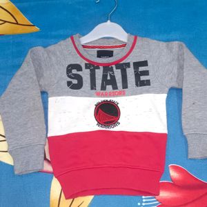 Grey And Red Tab91 Sweatshirt For Boy