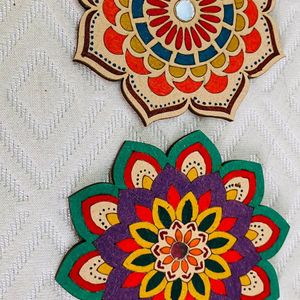 Wooden Rangoli Patch 4 Inch