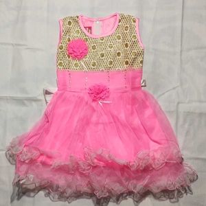 Baby Girl Dress 1-2 Years Age Pink Like A NEW