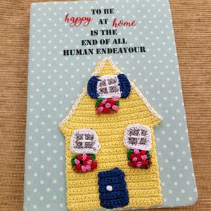 Happy Stitch Notebook With Crochet Cover