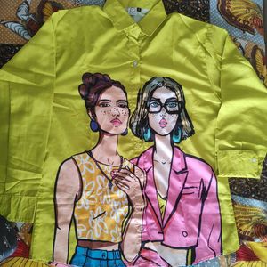 Neon Color Cool Print Shirt