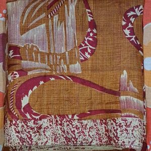 Floral Printed Pure Silk Saree