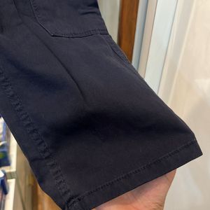 High Waist Blue Cargo Pants