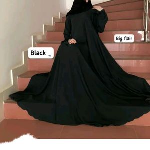 Stylish Big Flair Abaya Set