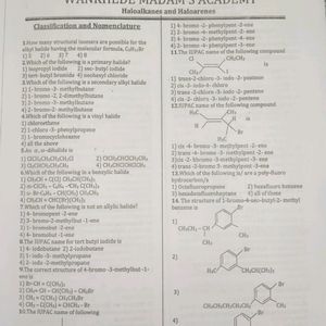 Chapter Wise Worksheet Of Chemistry Neet