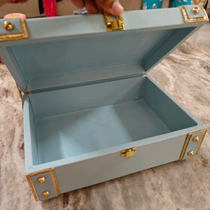 Cute Sky Blue Jwellery Box