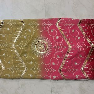 Designer Wedding Saree With Stitched Blouse