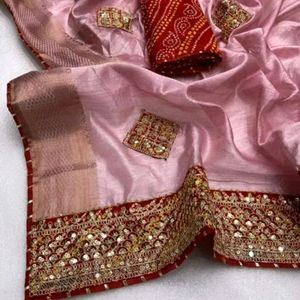 New Cotton Silk Zari Work Saree