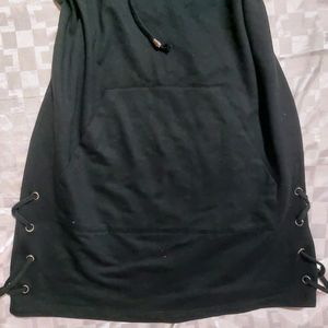 Hoodie Half Shirt Dress