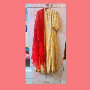 Floor Length Dress With Dupatta