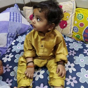 Boys Party Wear Kurta With Nehru Jacket