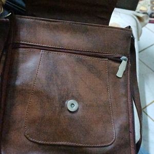 Unisex Sling Bag Brown