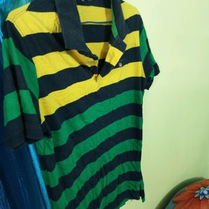 🟡Yellow Green🟢 Strips T-shirt