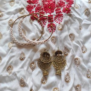 Kurti And Earrings