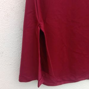 New Maroon Saree Shapewear With Side Slit