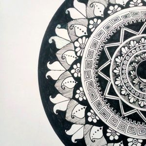 Mandala Painting For Wall (A5 Size) & Hair Claw