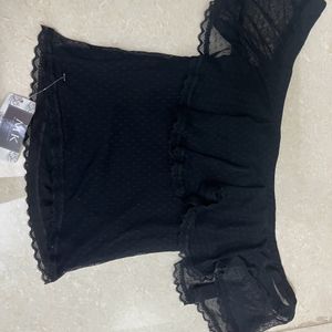 H&M Off Shoulder Black Top