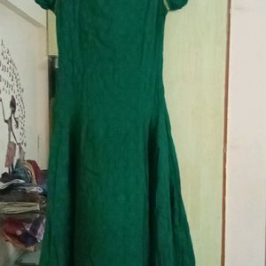 Green Colour Kurta With Dupatta