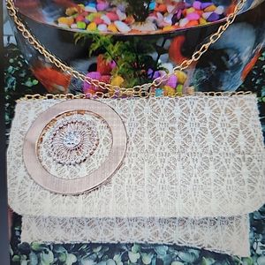 Golden Colour Glitter Sling Bag