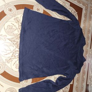 Full Hand Dark Blue T-shirt For Women