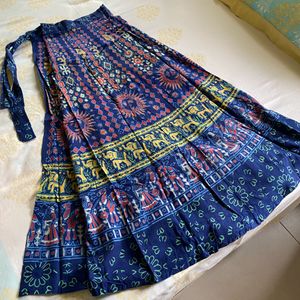 Printed Wrap Skirt