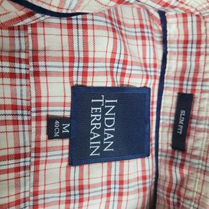 INDIAN TERRAIN Men Slim Fit Checkered Casual Shirt