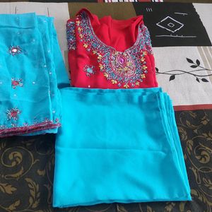 Tomato 🍅 Red Kurta & Churidar Set