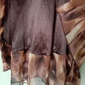 Brown Printed Top