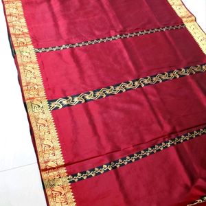 Maroon Puresilk Kanjivaram Saree