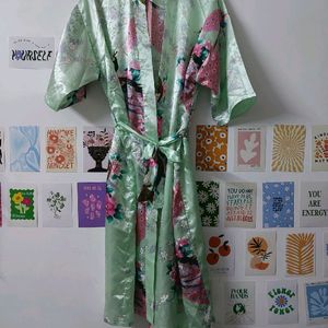 Kimono Style Satin Robe