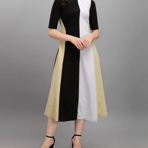 Colurblocked Midi Dress