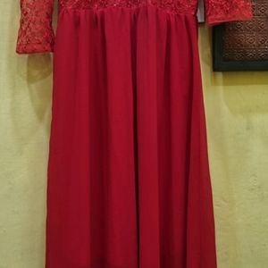 Red Straight Gown