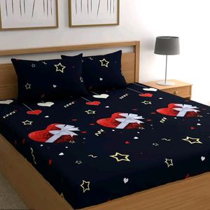 Stylish Microfiber 5d Printed Queen Bedsheet