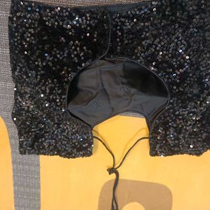 Black Sequin Party WearvBlouse