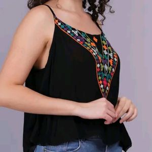 Black Sleeveless  Strape Top