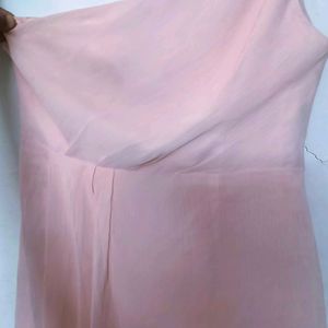 Pink One Shoulder Flared Dress..🩷